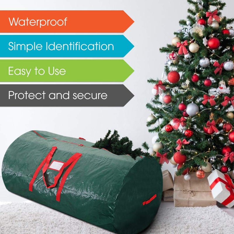 ProPik Christmas Tree Storage Bag | Fits Up to 7' Tall Disassembled Holiday Tree | 52â€ X 30â€ X 30â€ | Artificial Tree Container with Handles | Xmas Storage Case Box with Sleek Zipper (Green) - Image 4